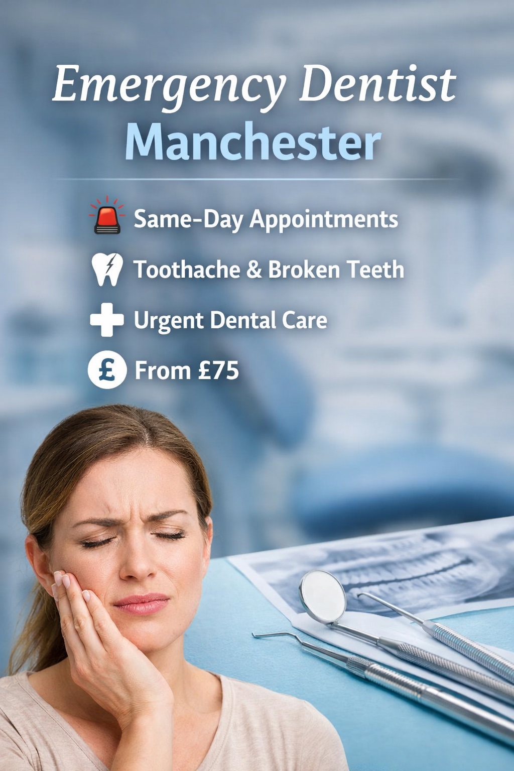 Emergency Dentist Manchester, same day appointment
